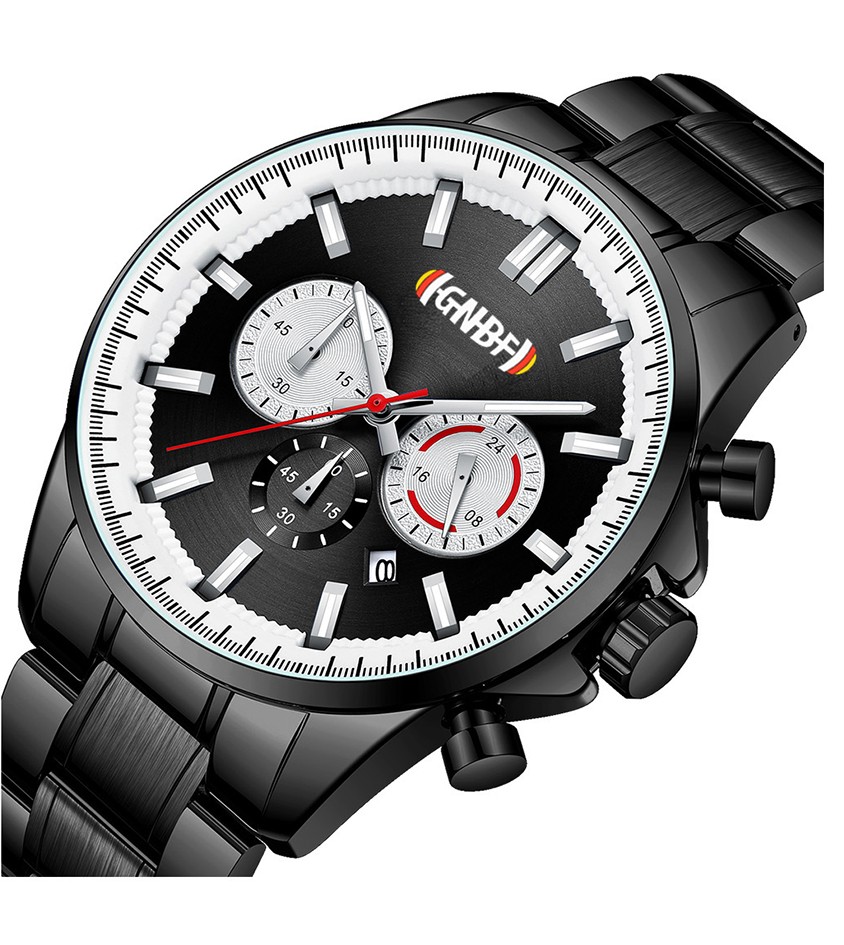 GNBF Herren-Chronograph – Schrägansicht
